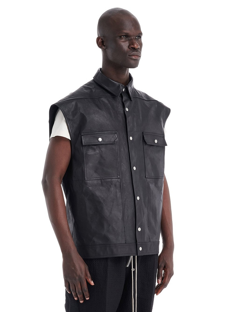 Rick Owens Black Jumbo Vest outlook