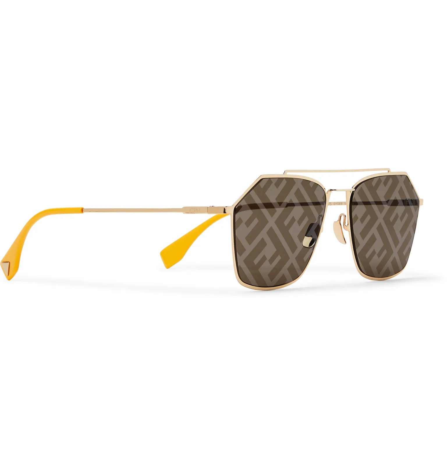 Aviator-Style Logo-Print Gold-Tone and Acetate Sunglasses - 2