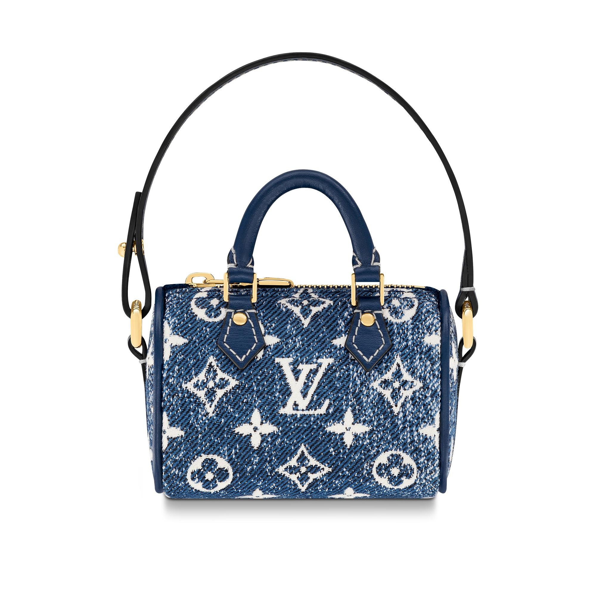 Micro Speedy Denim Bag Charm - 1