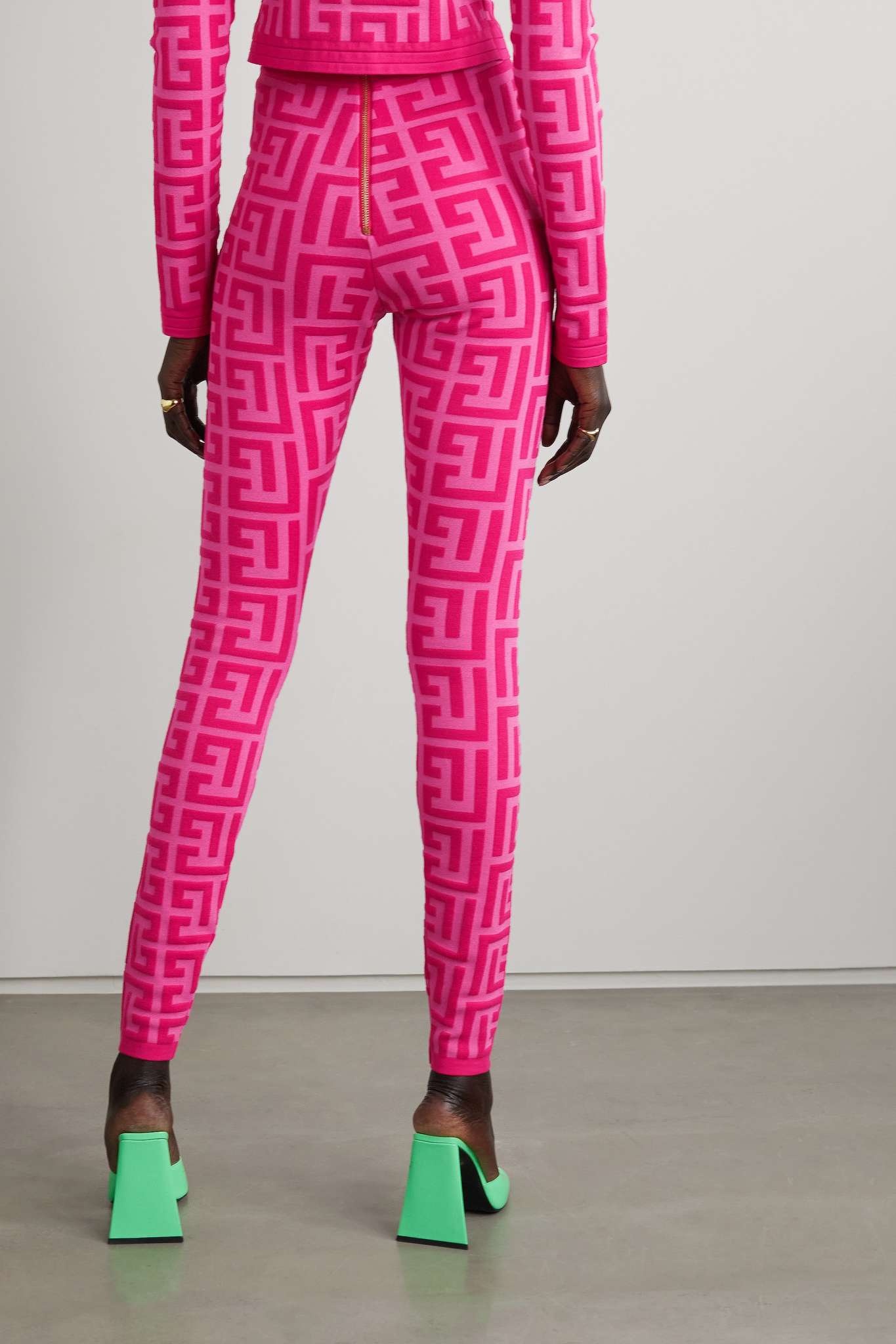 + Barbie jacquard-knit wool-blend leggings - 4