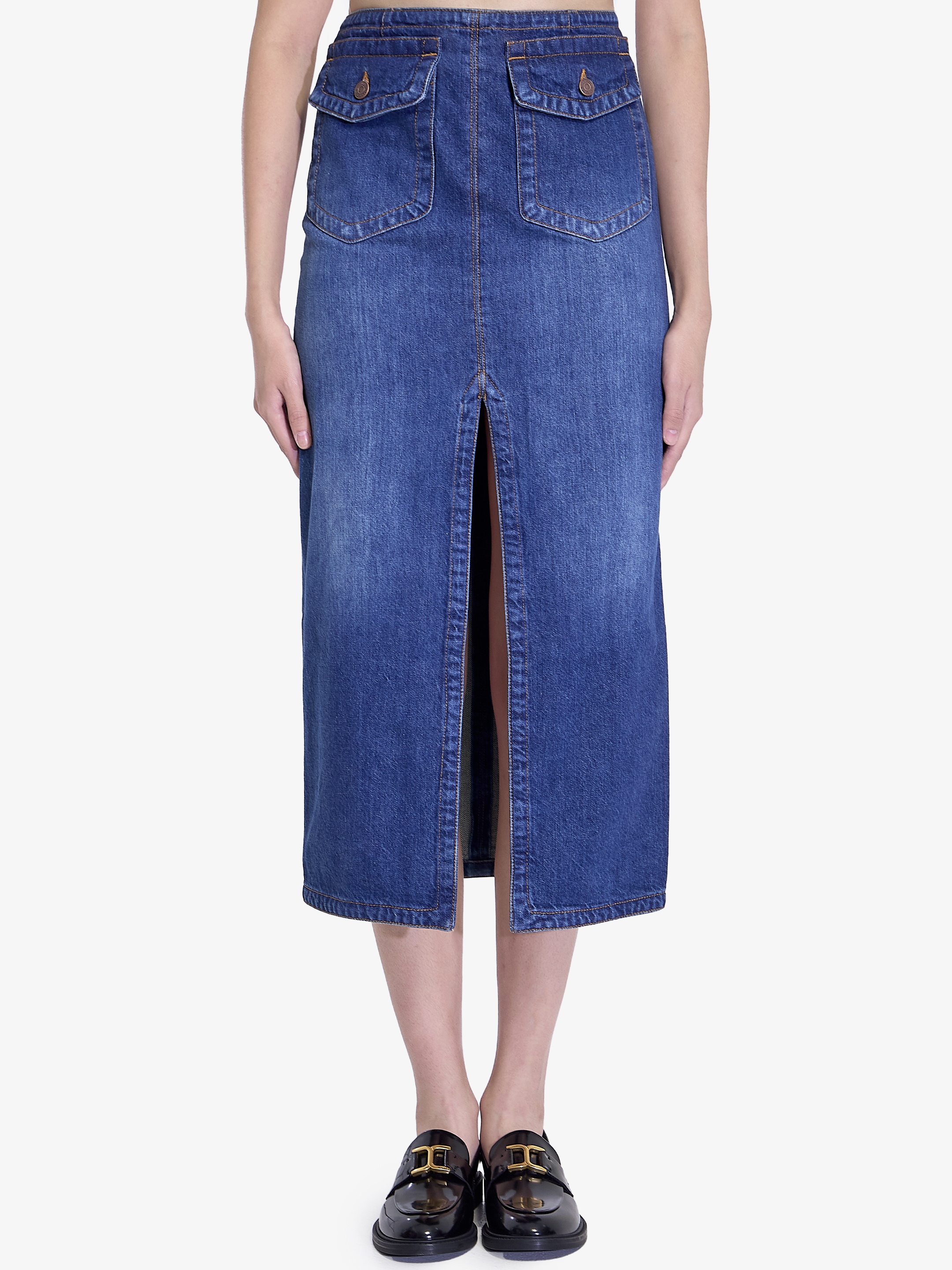 スカート CHLOE DENIM MIDI SKIRT CHLOÉ Denim Midi Skirt | endource