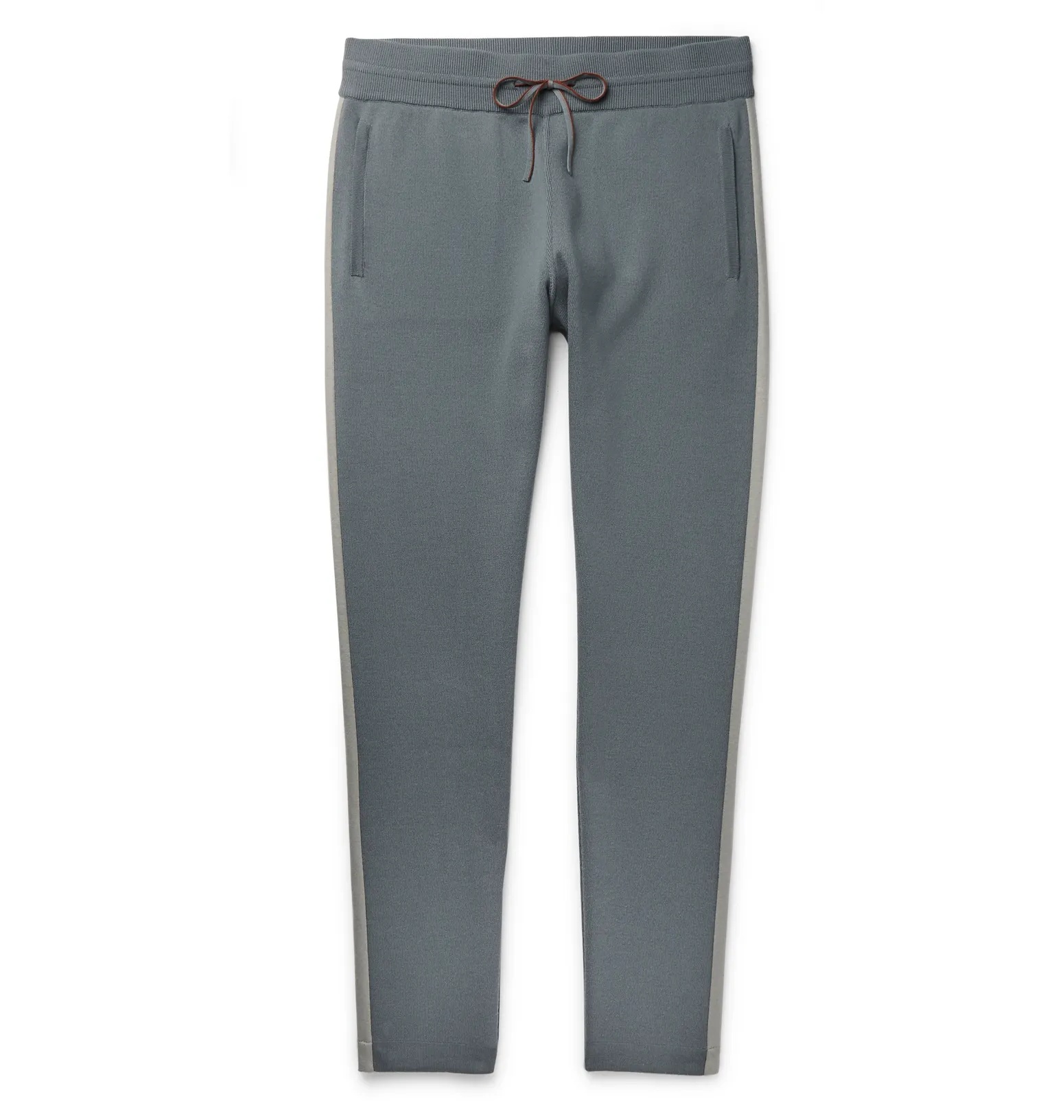 Tapered Cashmere-Trimmed Virgin Wool Sweatpants - 1