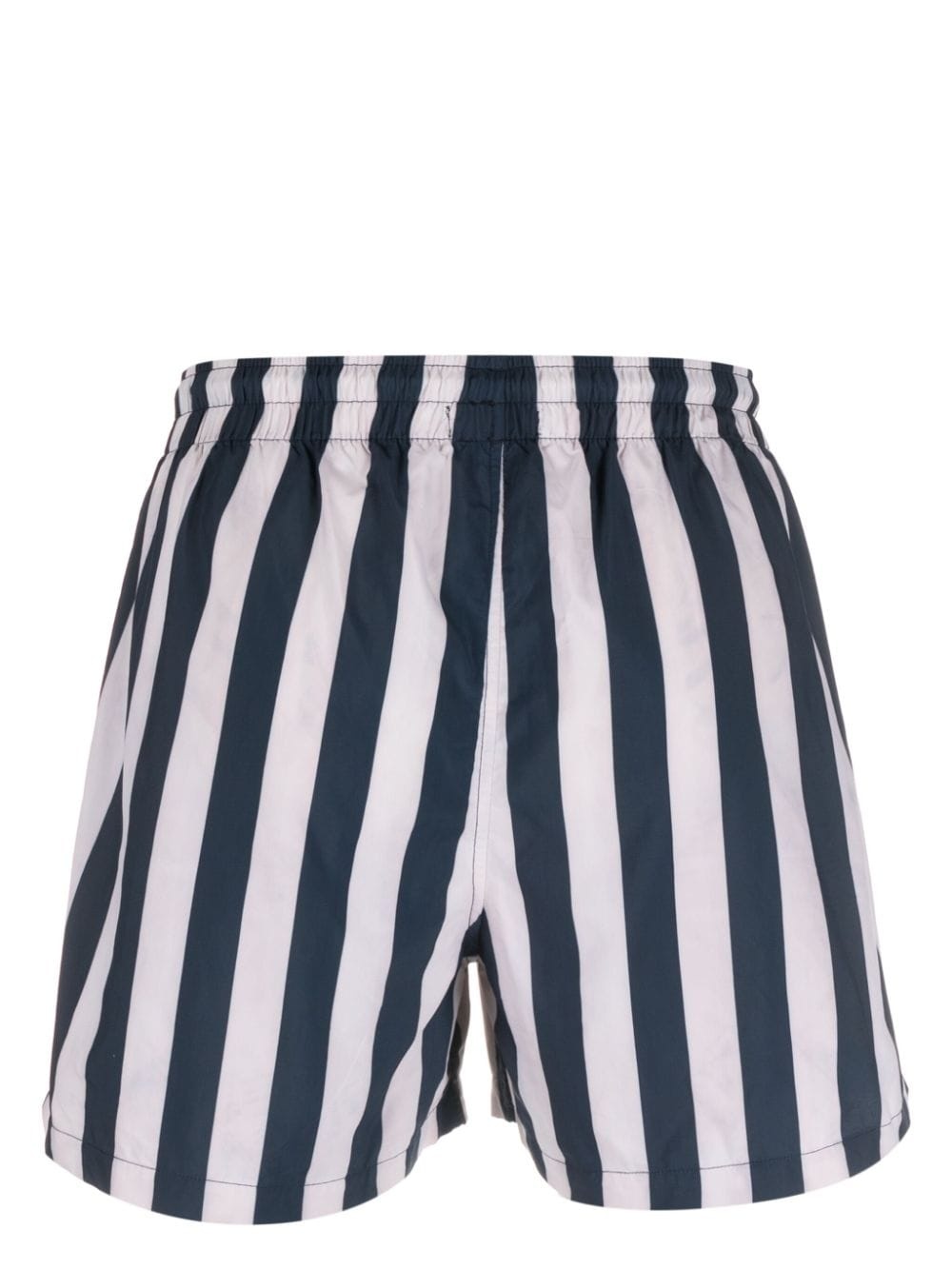 logo-print striped swim shorts - 2