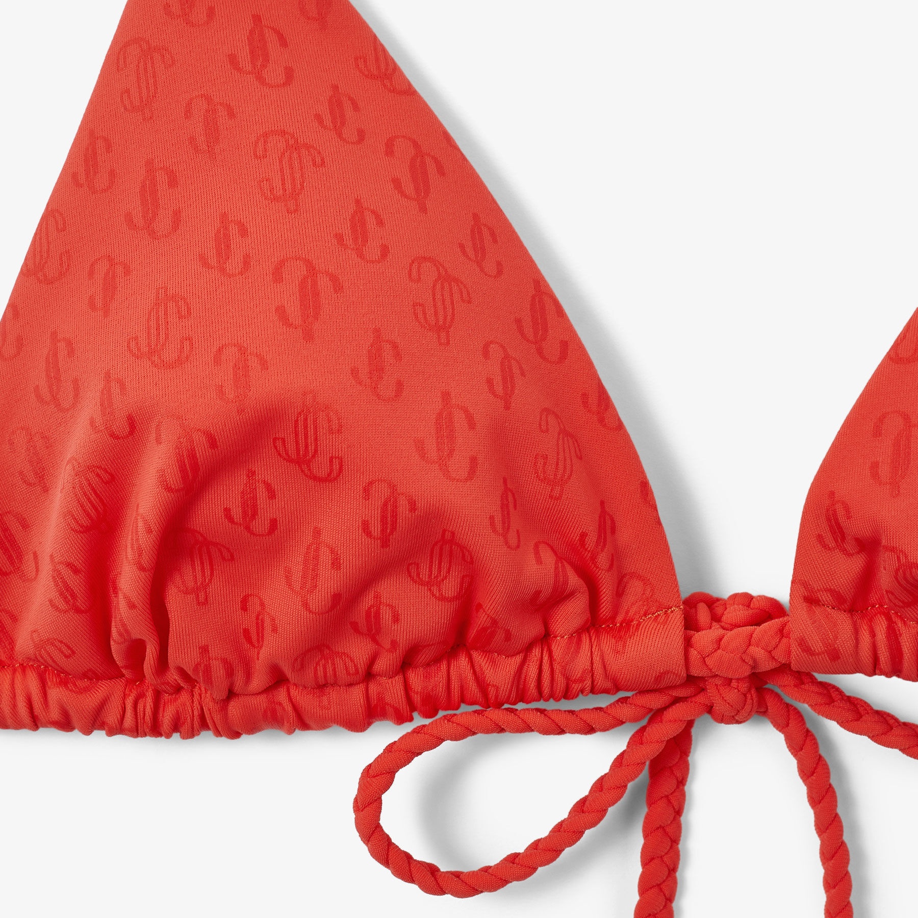 Ariah
Paprika JC Monogram Recycled Nylon and Lycra Triangle Bikini Top - 4