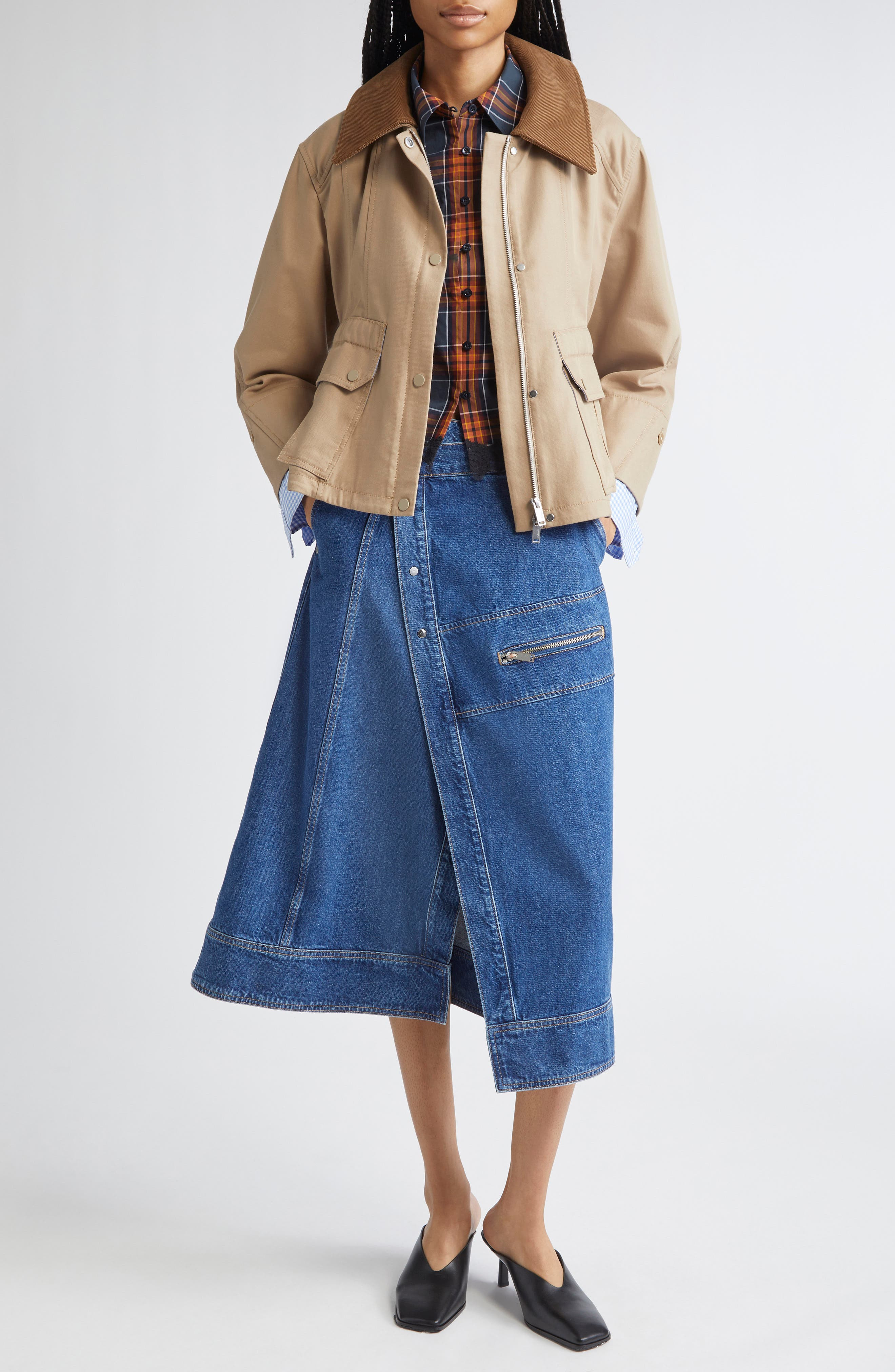 3.1 Phillip Lim Crop Barn Jacket in Praline Multi at Nordstrom - 2