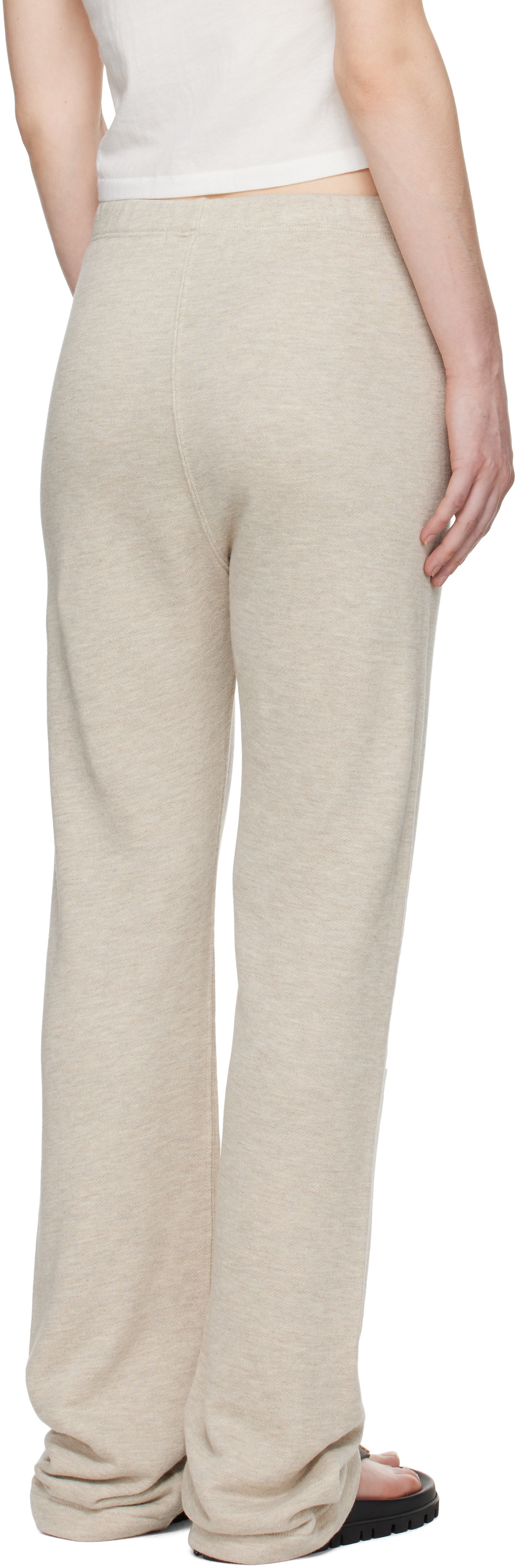 Beige Straight Leg Sweatpants - 3
