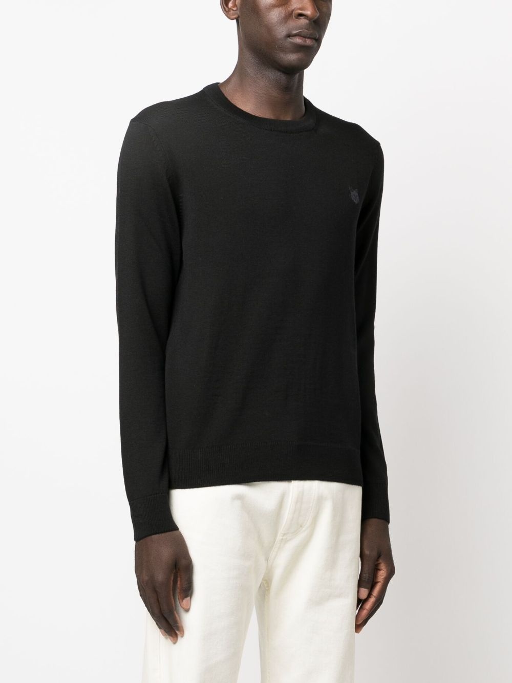 logo-appliqué crew-neck sweatshirt - 3