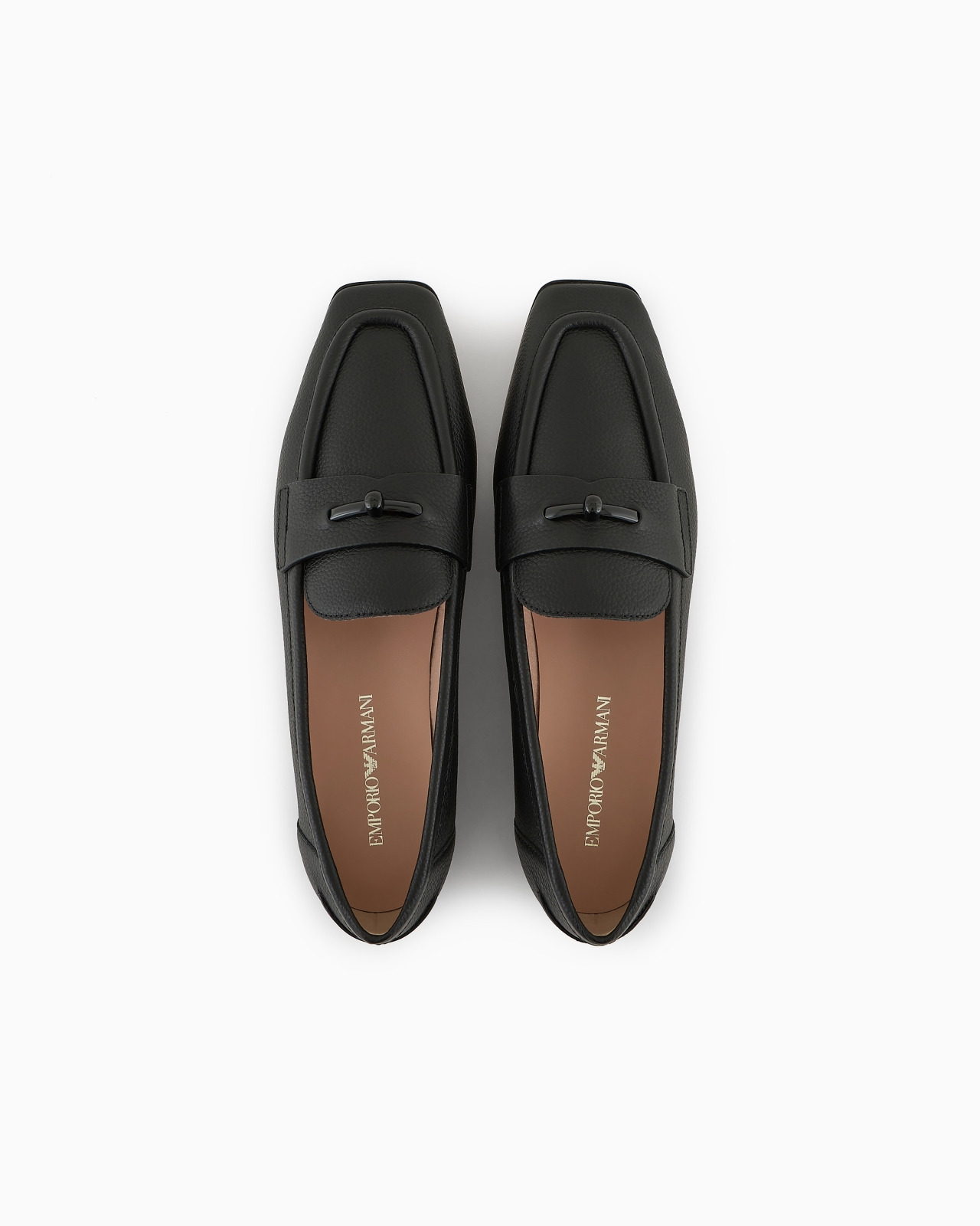 Deer-print leather loafers - 3