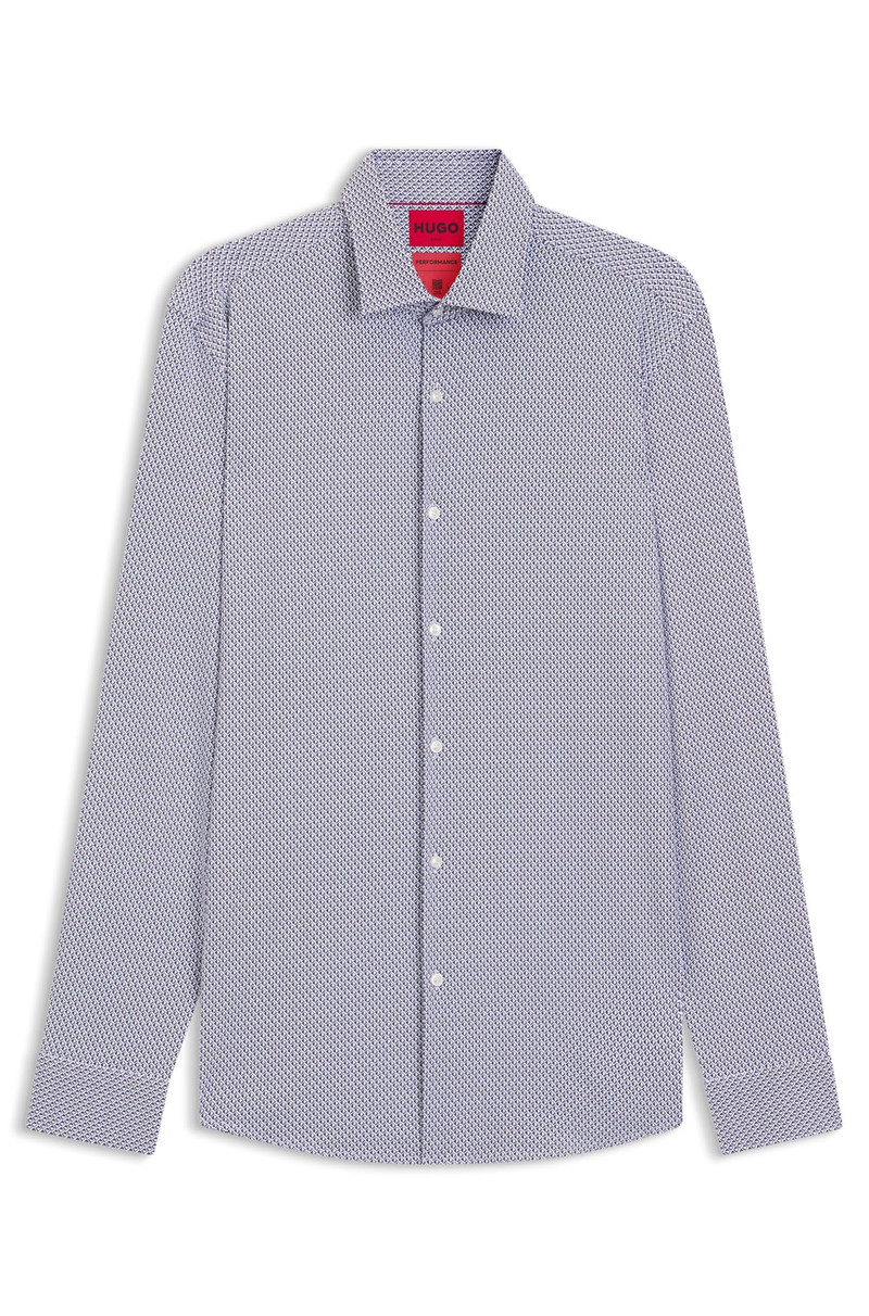 SLIM-FIT SHIRT IN PRINTED STRETCH JERSEY 1
