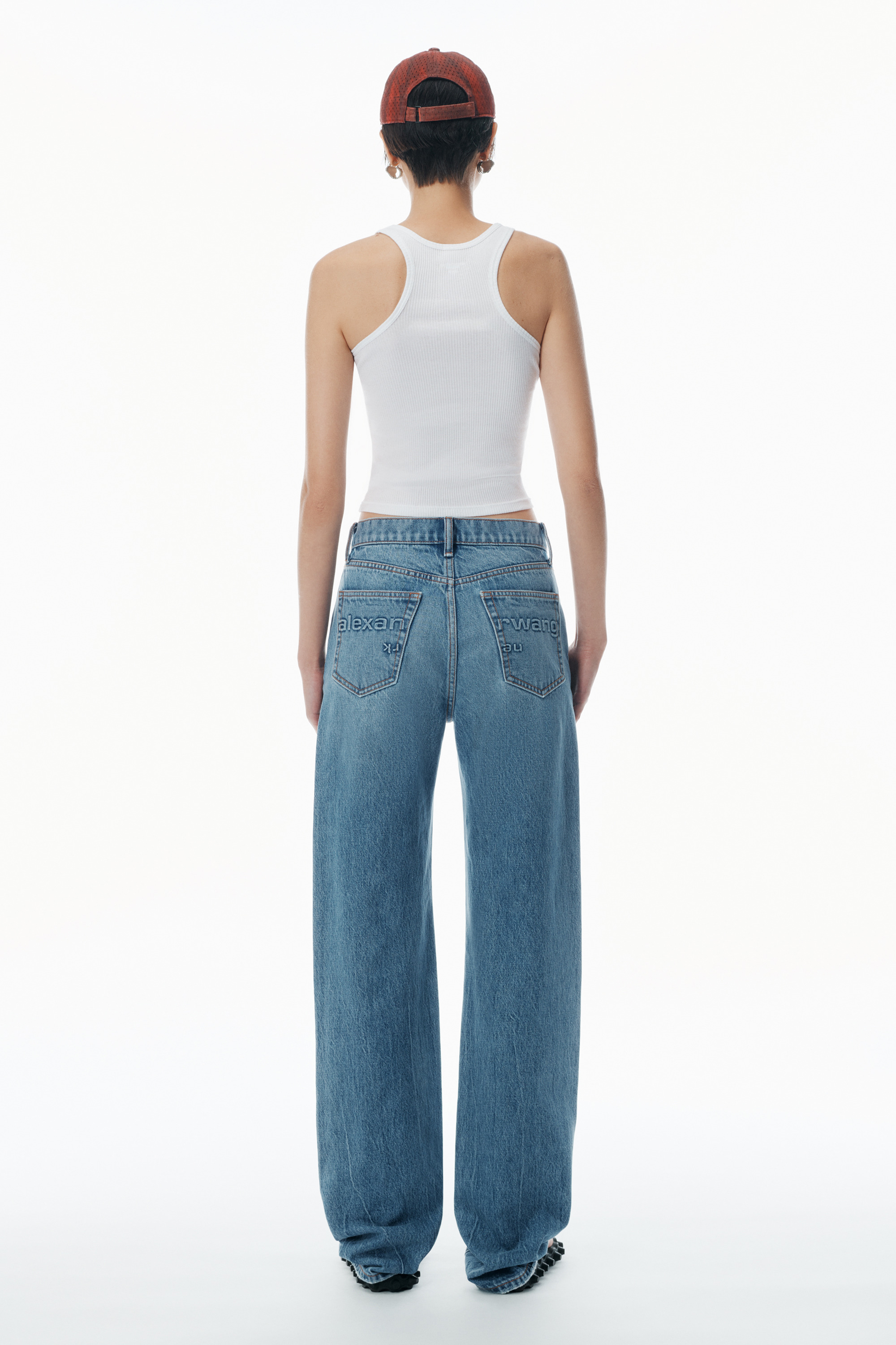 EZ Mid-Rise Jeans with logo pocket - 4