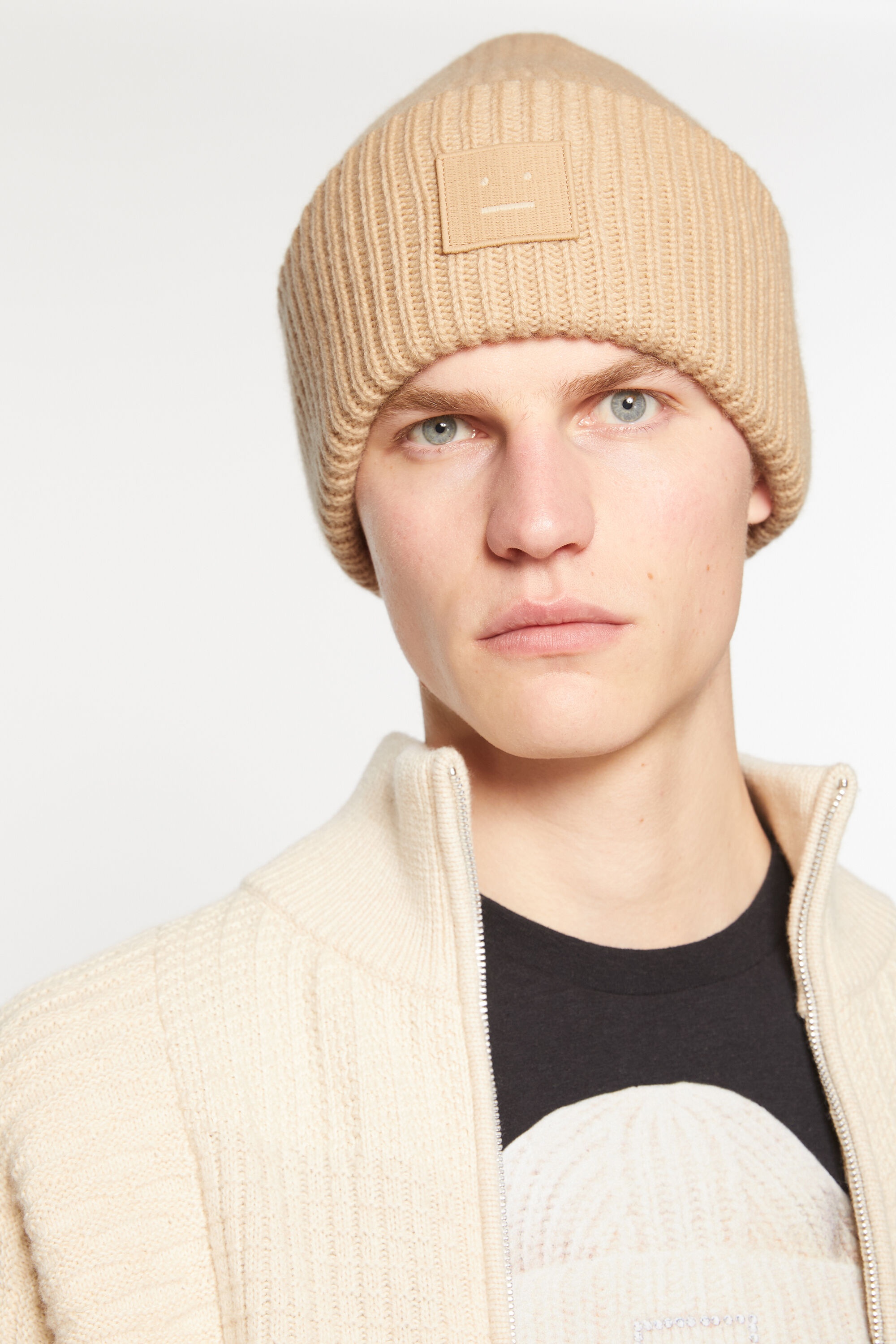 Large face logo beanie - Biscuit beige - 2