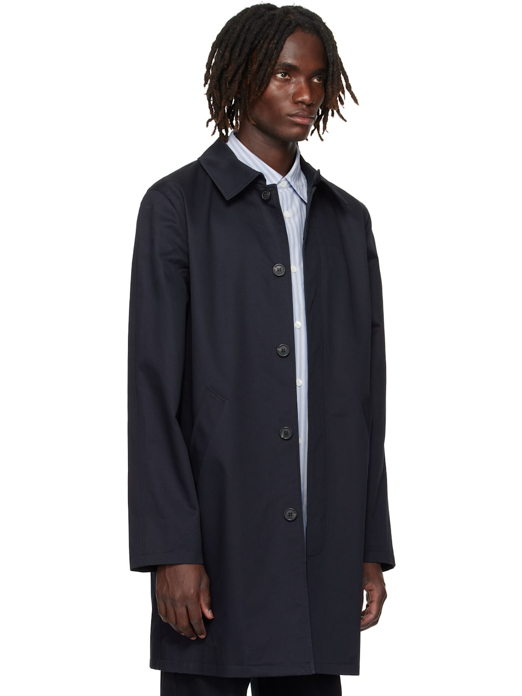 Navy Urban Mac Coat - 2