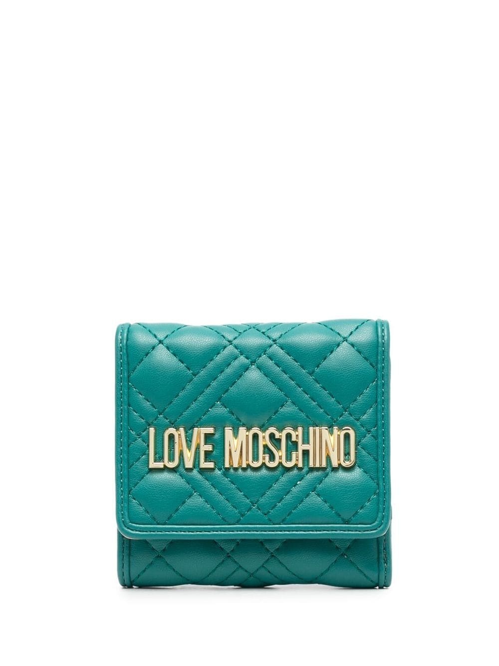 logo quilted wallet - 1