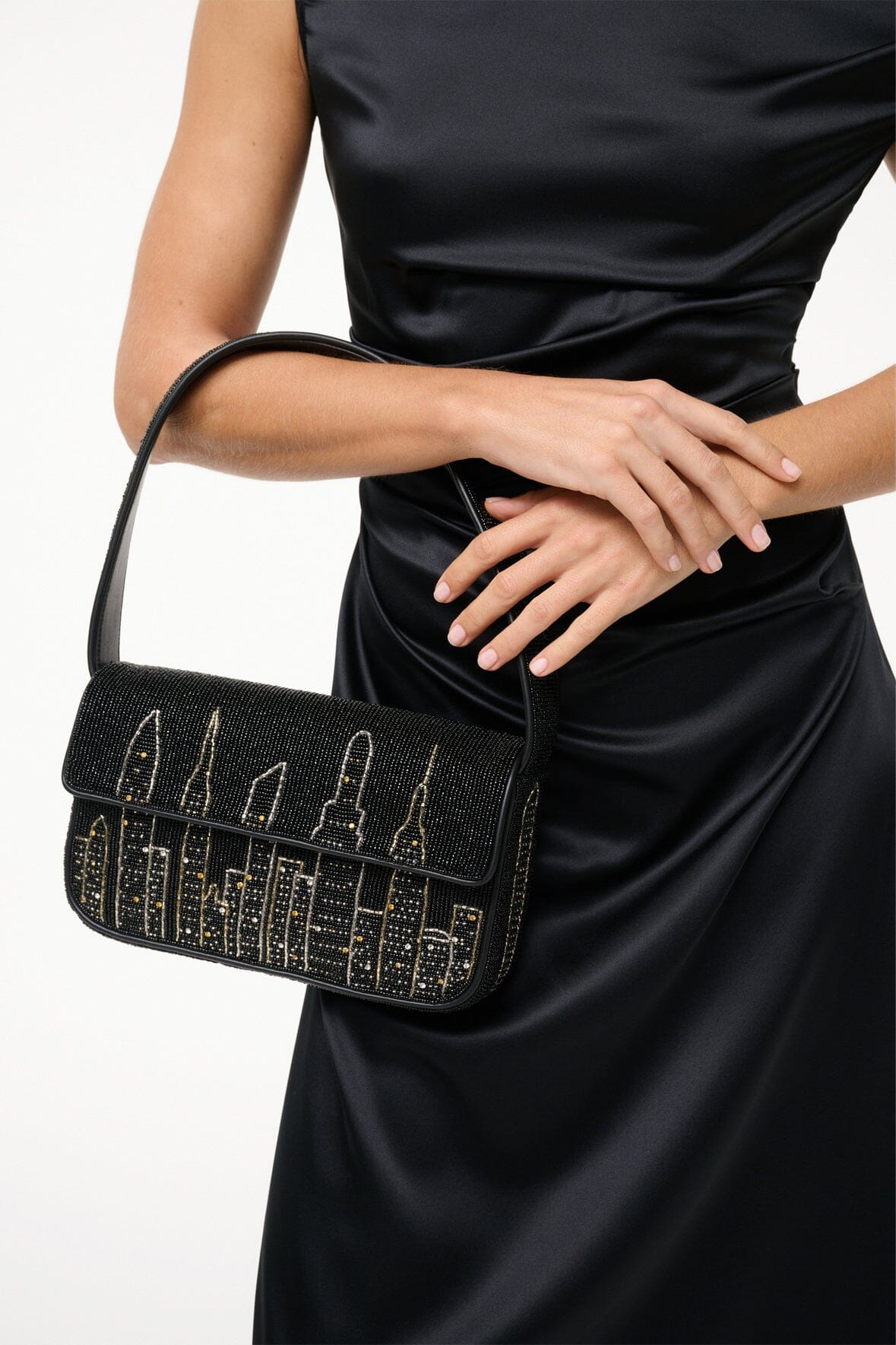 STAUD TOMMY BEADED BAG NYC SKYLINE - 2