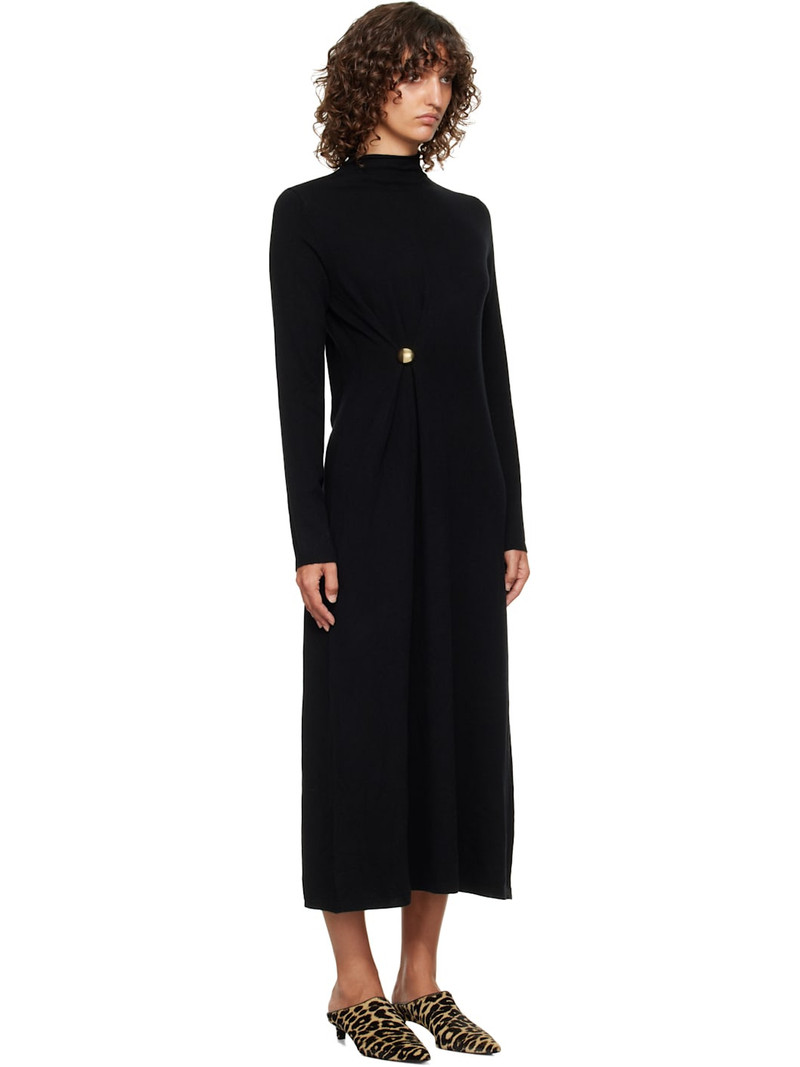 Black Lucero Long Metal Ornament Maxi Dress 2