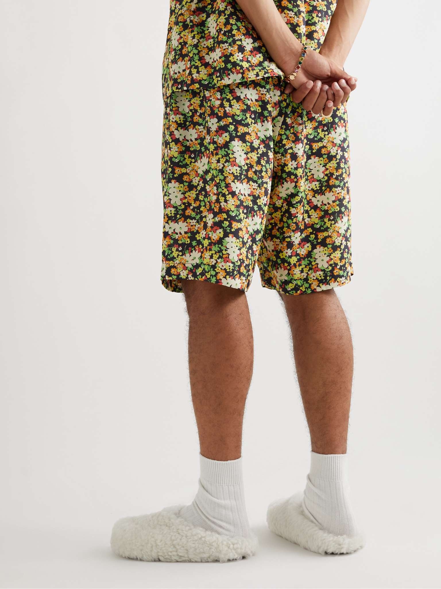【関税＆送料込み】Marni Wide Leg Bermuda Shorts Black wide leg cotton Bermuda shorts with Marni Symbol | Marni