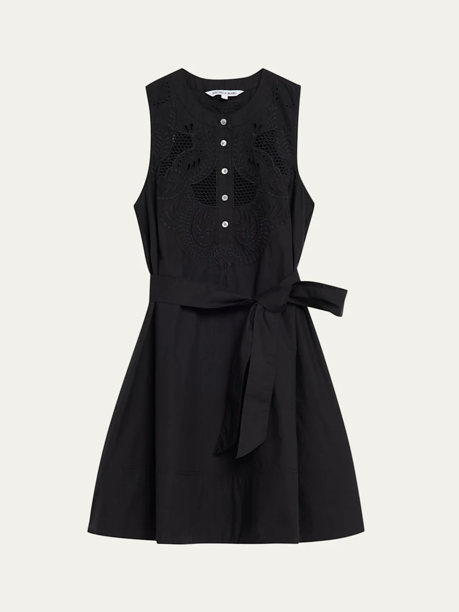 Haleem Eyelet Poplin Mini Dress - 1