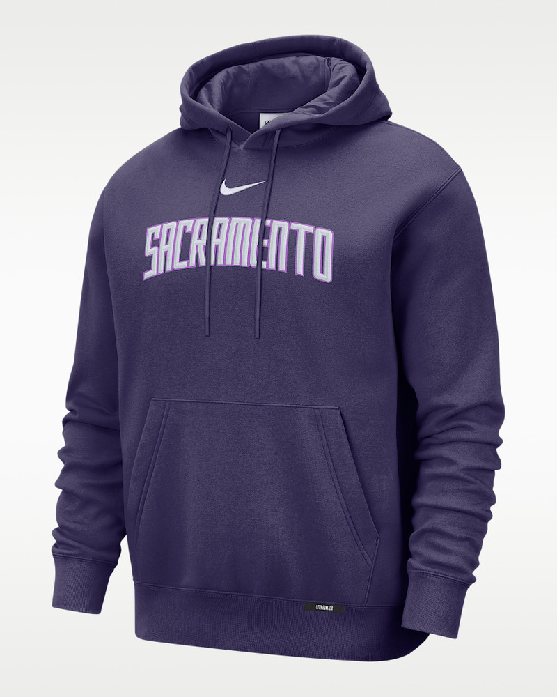Sacramento Kings City Edition Men's Nike Basketball Club Pull-Over Hoodie 1