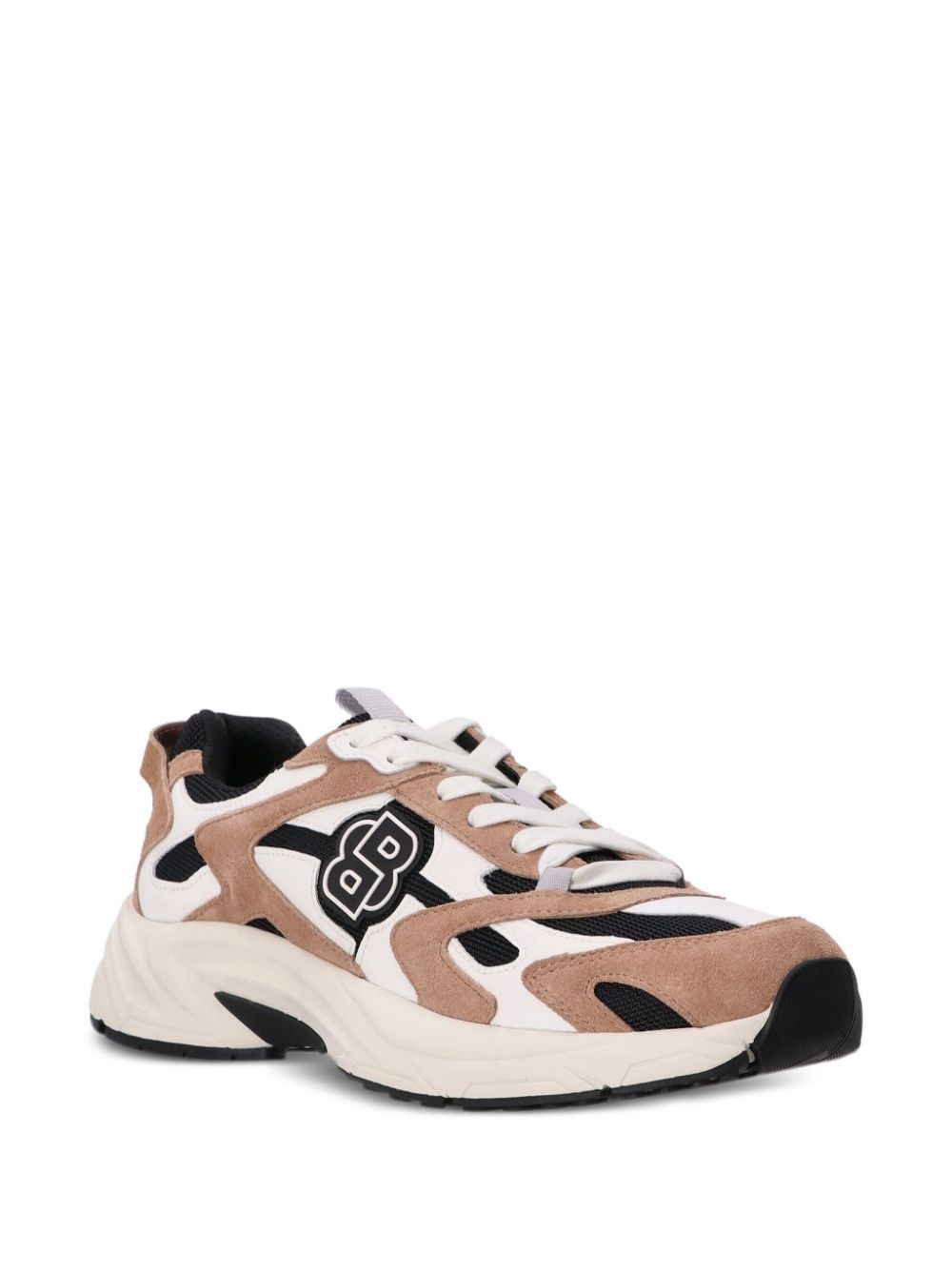 suede-trimmed mesh sneakers - 2