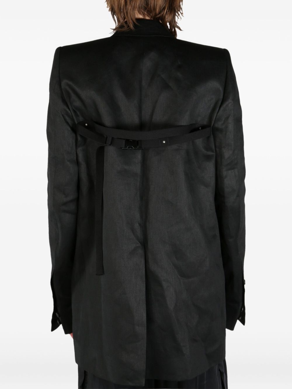 satin-finish blazer - 5