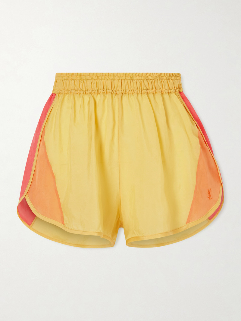 Color-block Satin Shorts 1