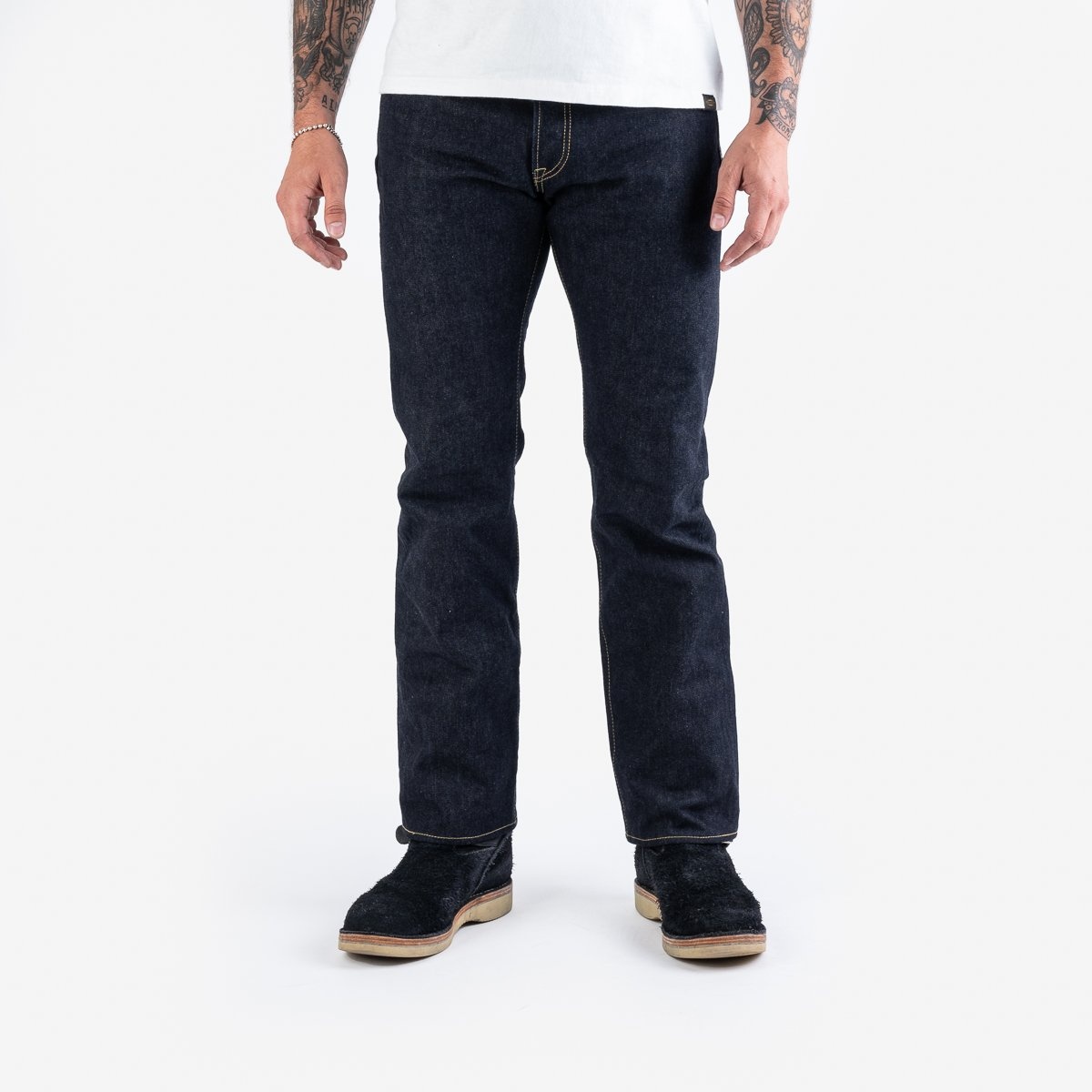 IH-634SBR-14 14oz Broken Twill Selvedge Denim Straight Cut Jeans - Indigo - 2