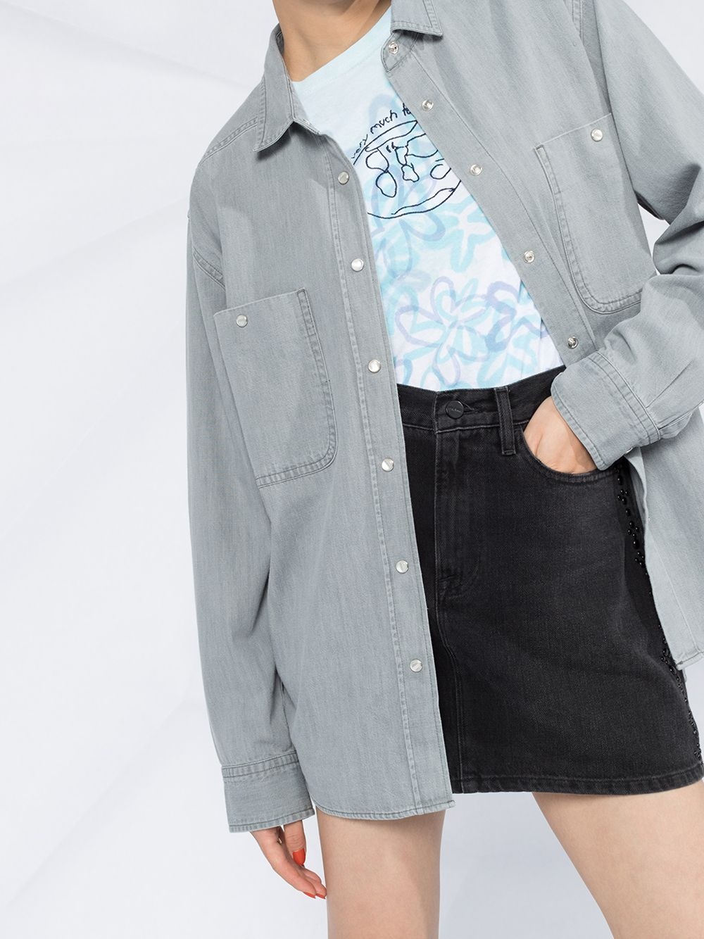 oversized denim shirt - 5