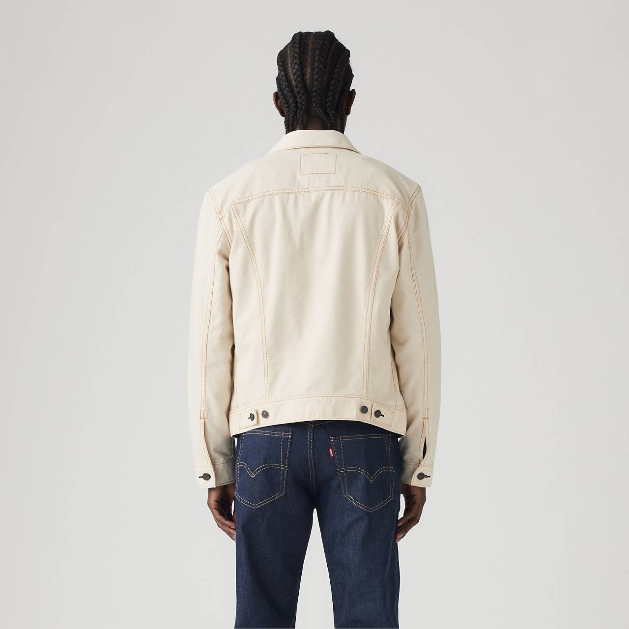 COTTON LINEN TRUCKER JACKET - 4
