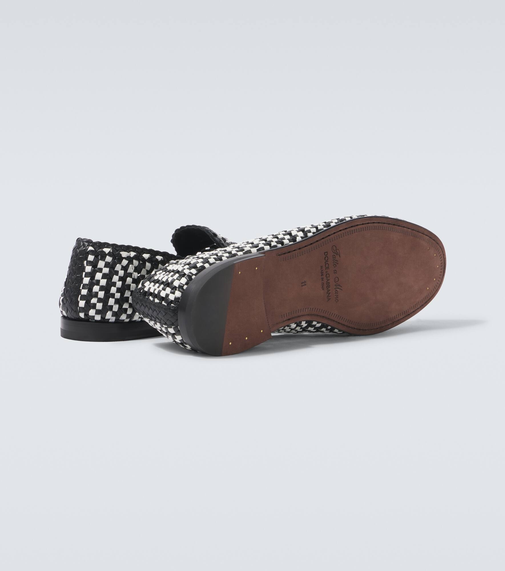 Formale woven leather loafers - 7