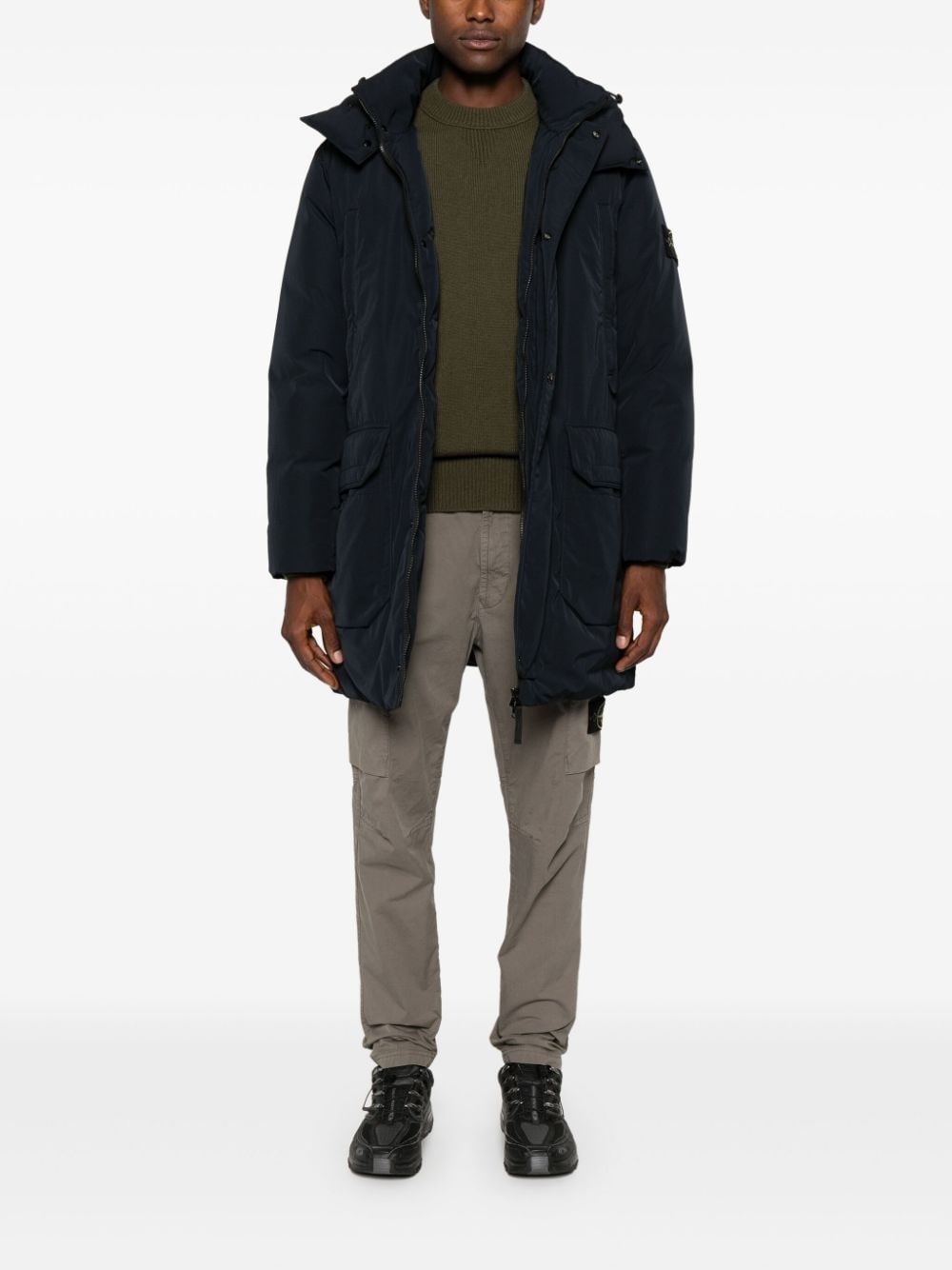 compass-badge hooded jacket - 2