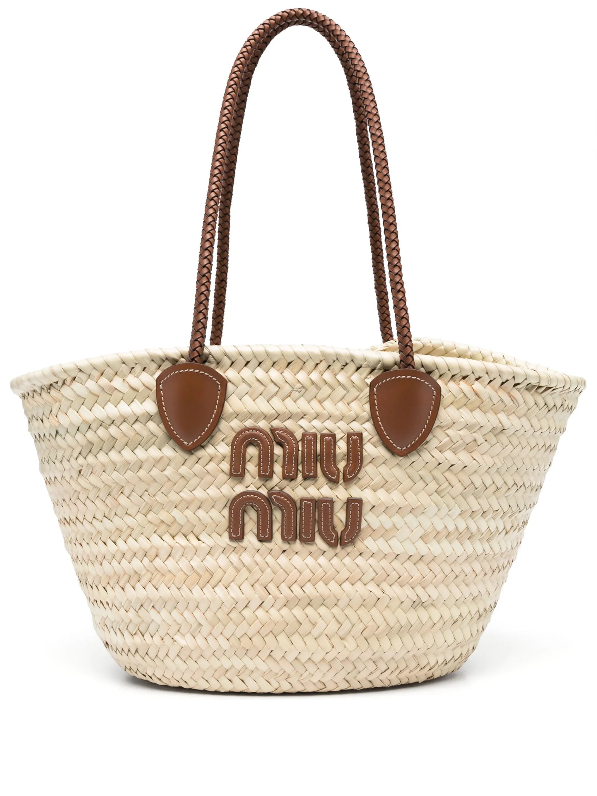 Miu Miu Logo-patch Tote Bag - 1