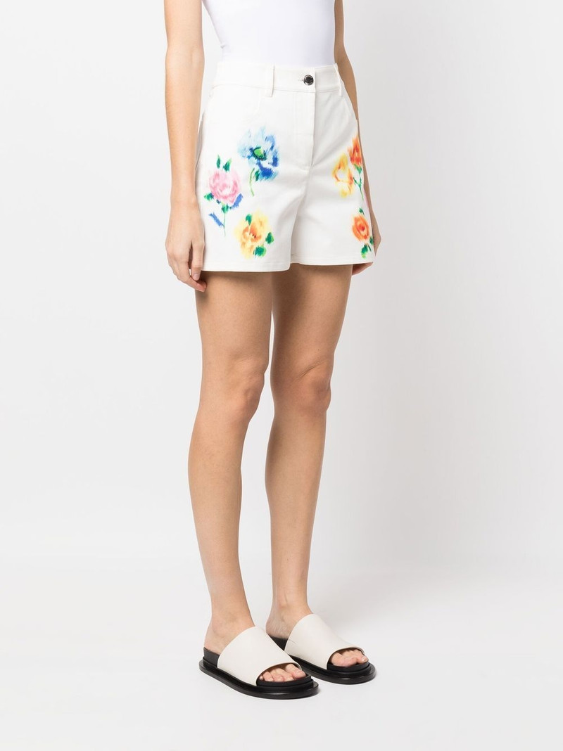 floral-print denim shorts 3
