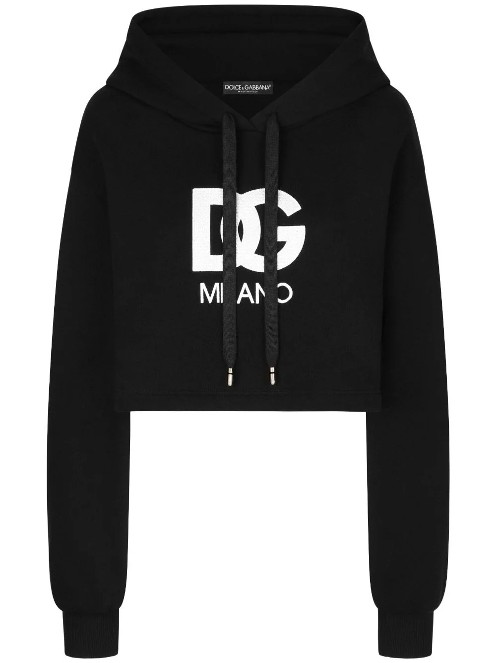 logo-patch cotton hoodie - 1