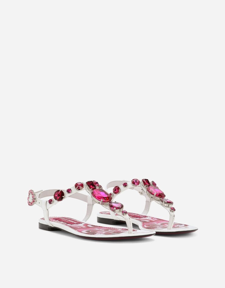 Patent leather thong sandals - 2