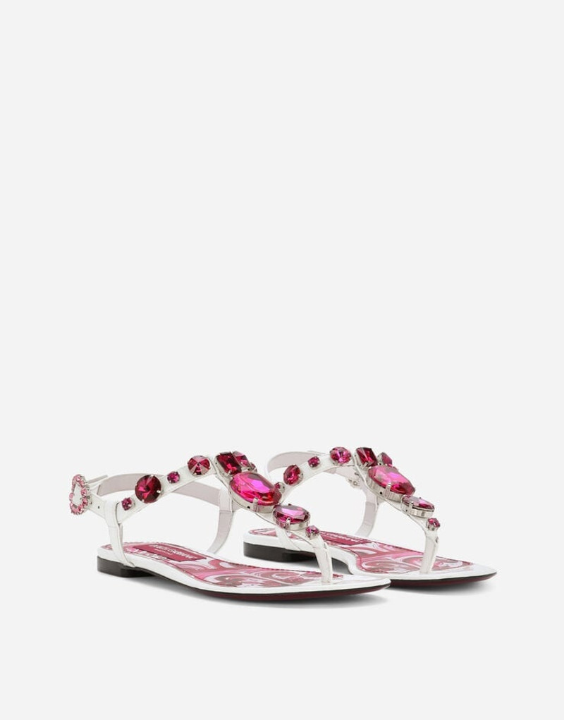 Dolce & Gabbana Patent leather thong sandals outlook