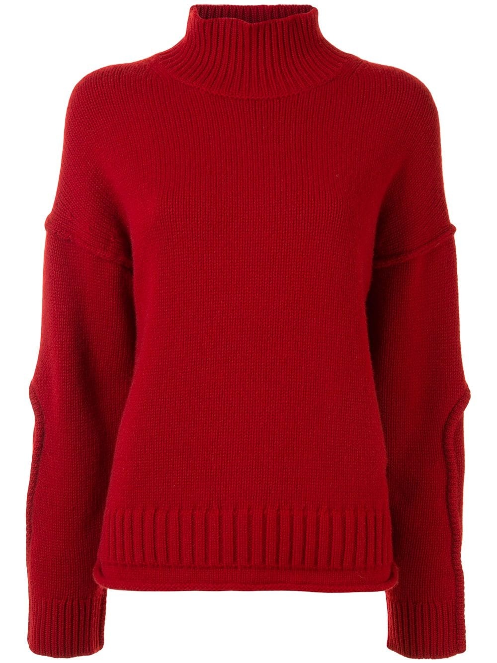 high neck wool jumper - 1