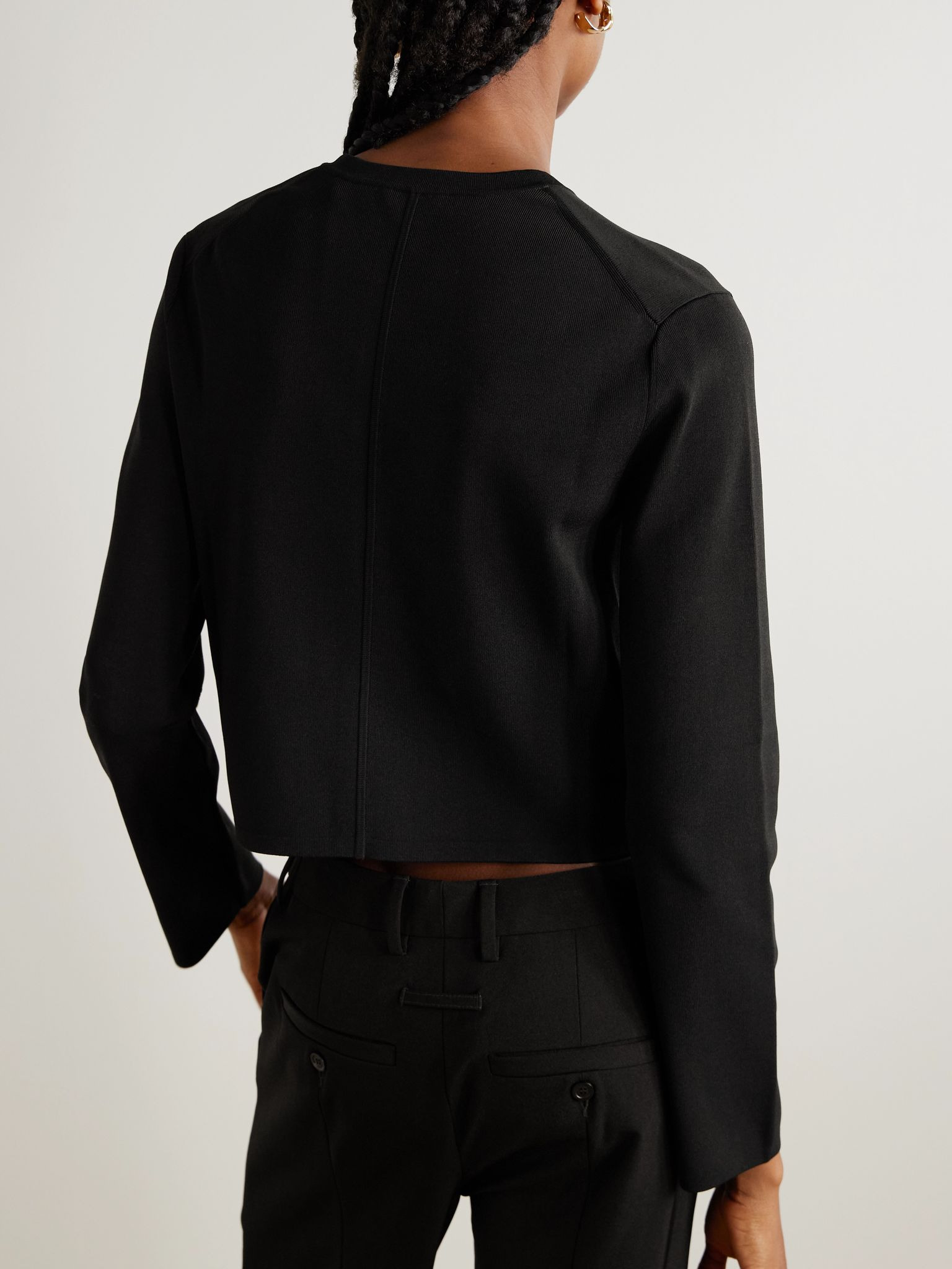 Stretch-knit jacket Black - 4