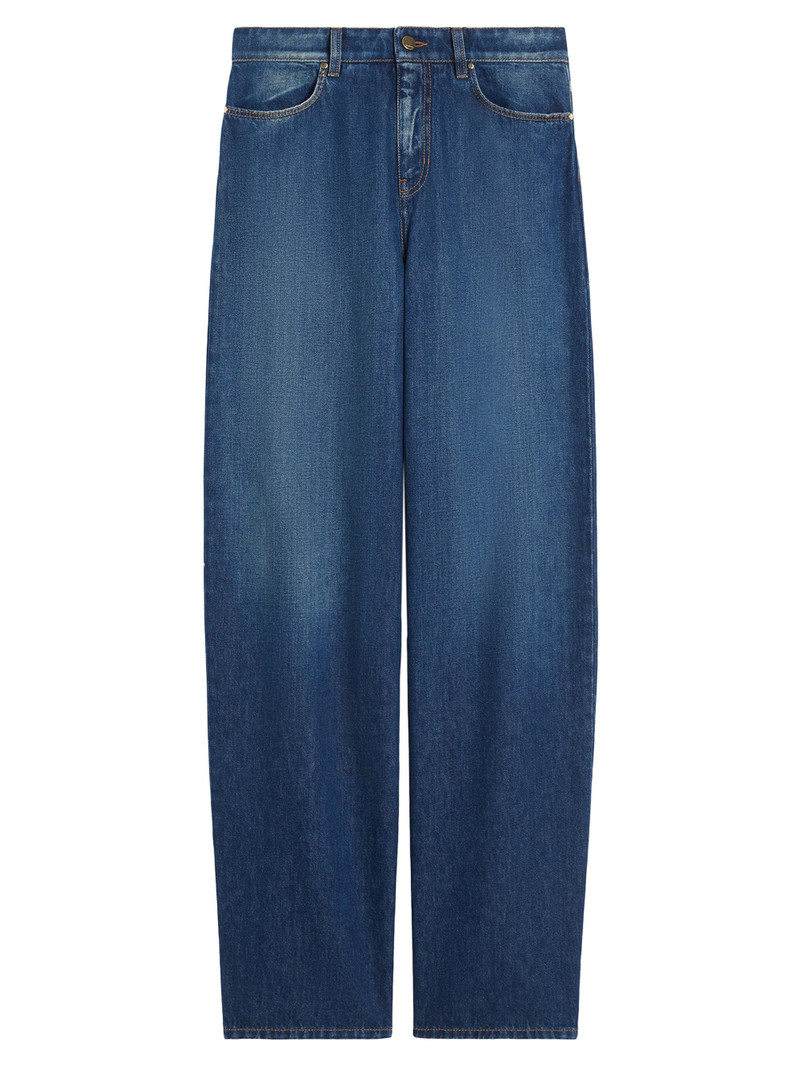 Women's Denim Baggy Jeans - Navy 1
