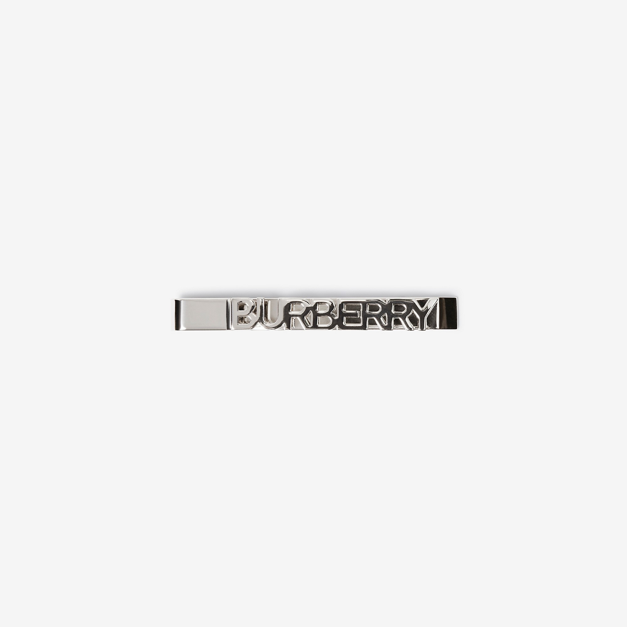 Logo Detail Palladium-plated Tie Bar - 1