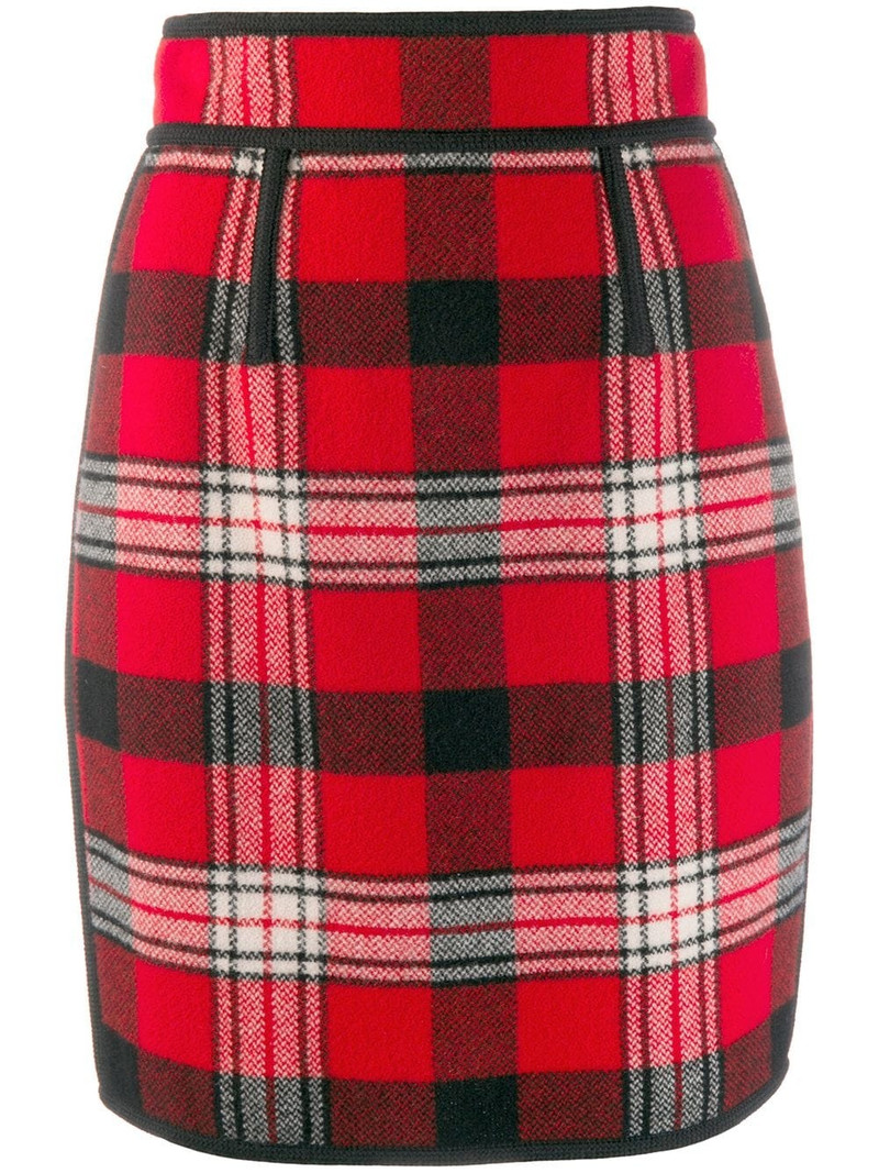checkered pencil skirt 1