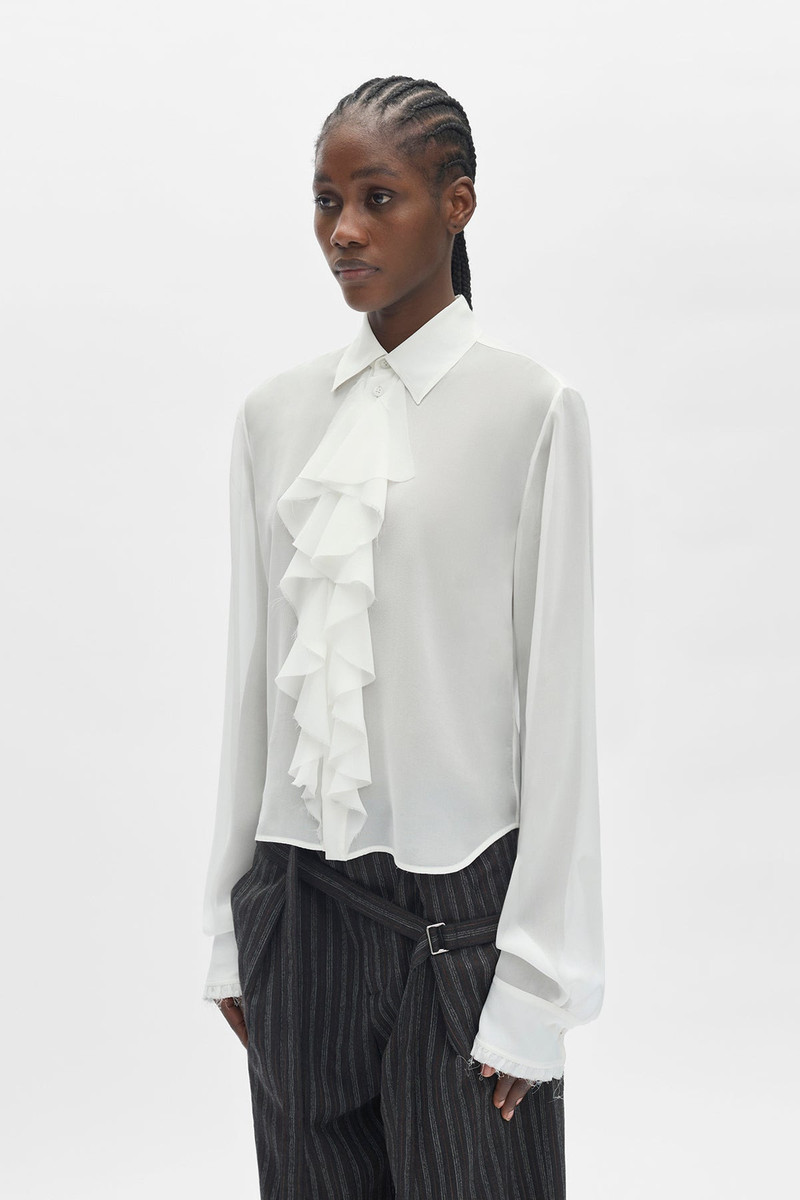 Ann Demeulemeester Nare Slim Fit Ruffle Shirt outlook