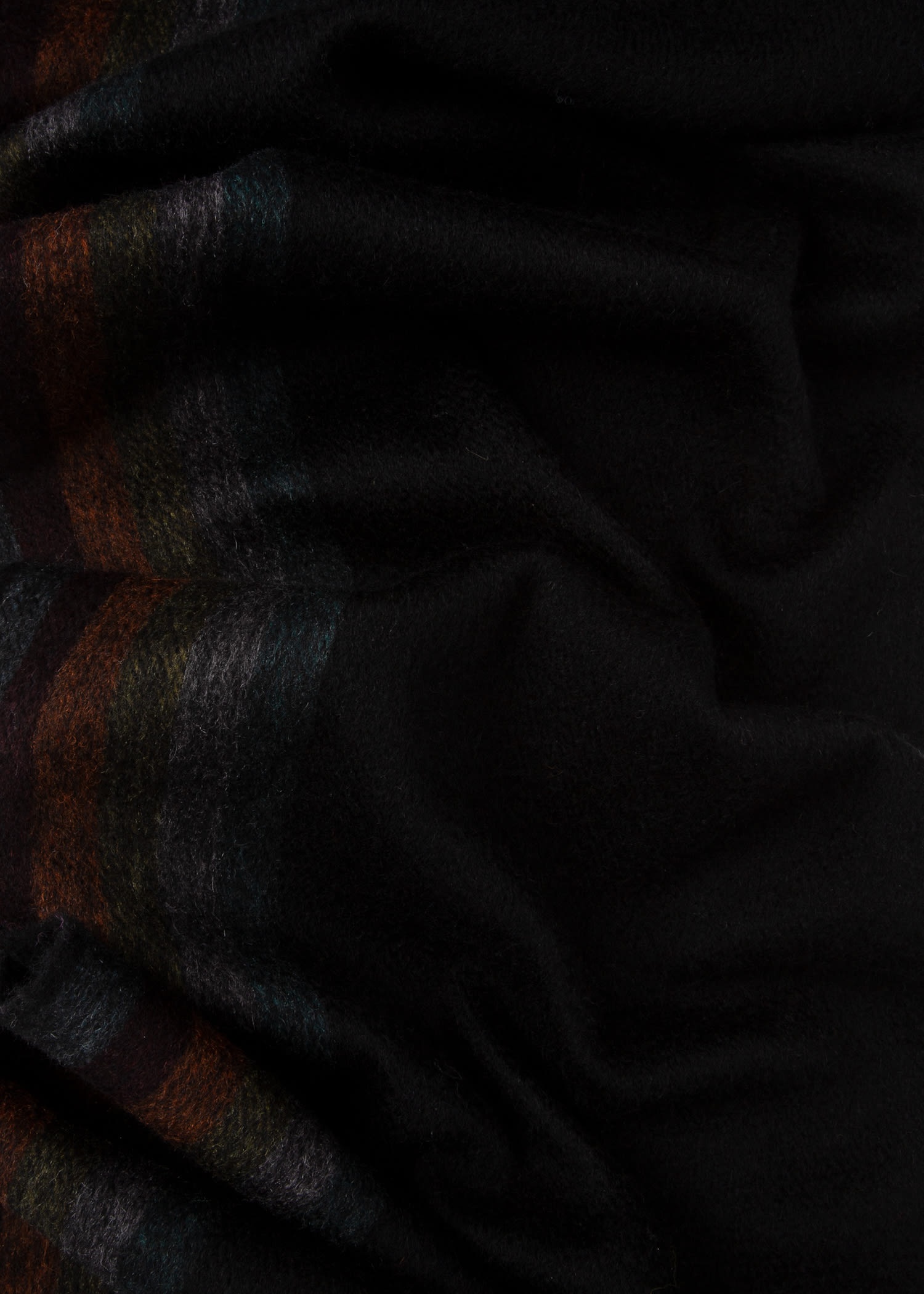 Cashmere Scarf With 'Artist Stripe' Trim - 4