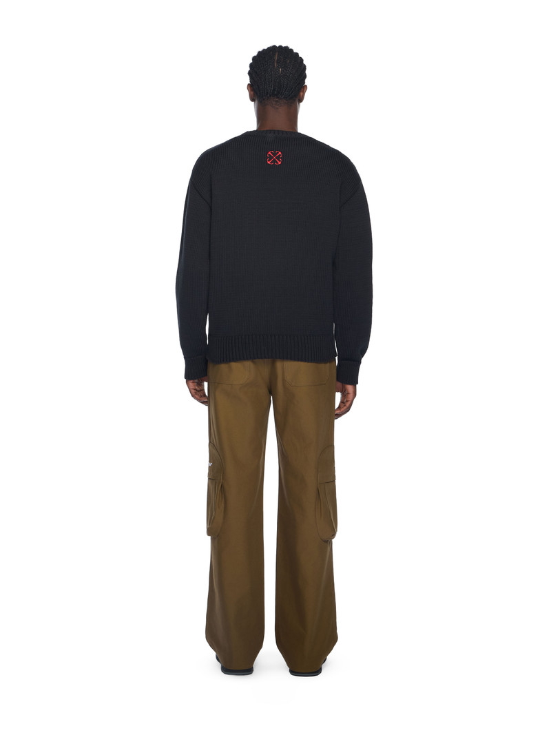 Sphere Logo Chunky Knit Crewneck Sweater 5