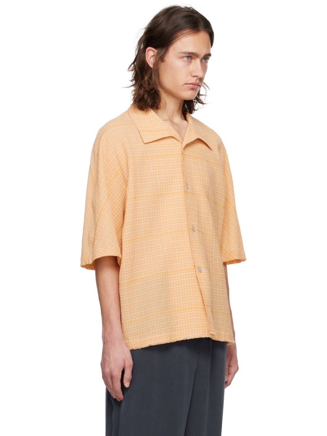 Orange Check Shirt - 2