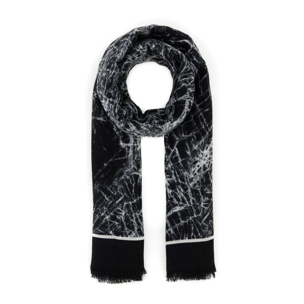 マフラー・ストール alexander mcqueen Printed wool scarf (8067963222Q 1078) $495 Alexander McQueen Red/Black Wool/Cotton Gothic Print