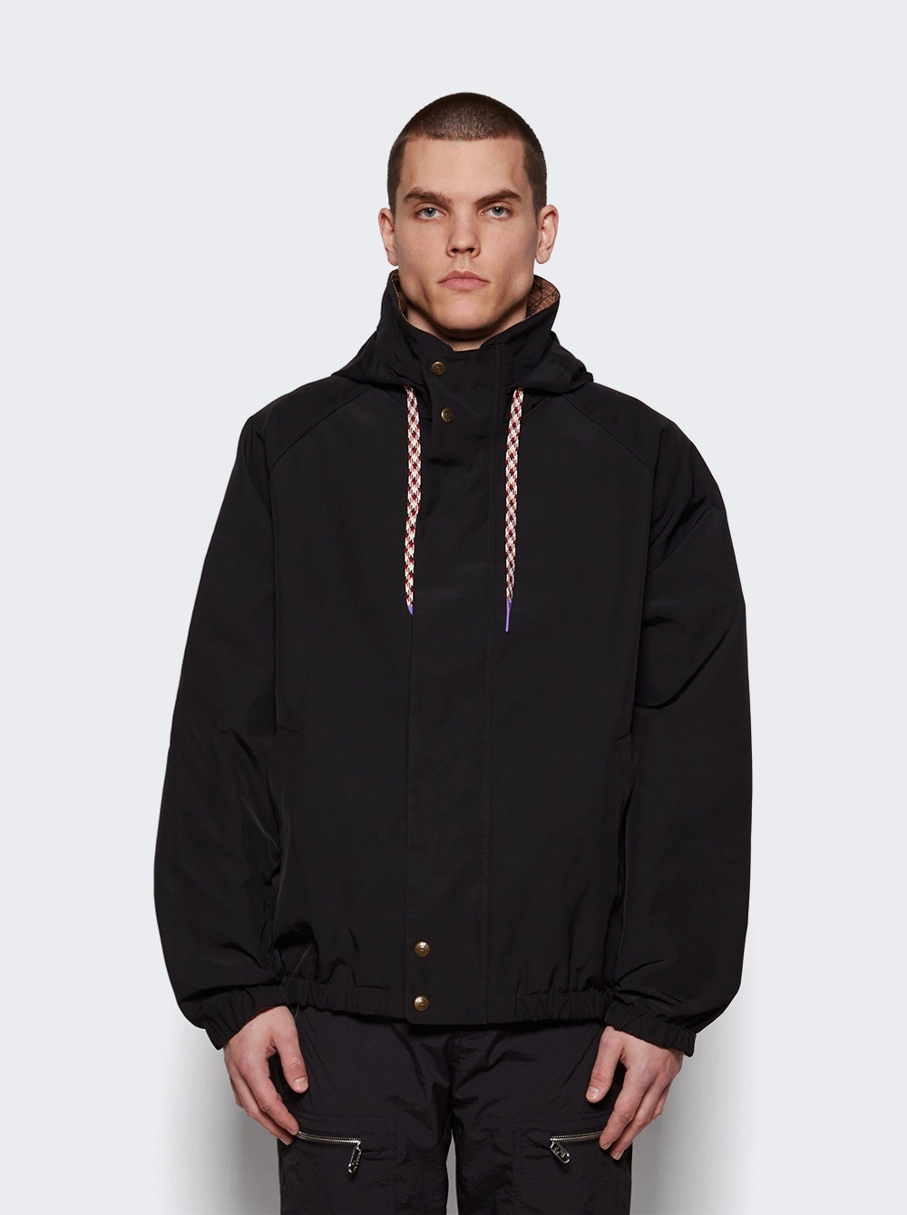 Black Reversible hooded jacket, Gucci