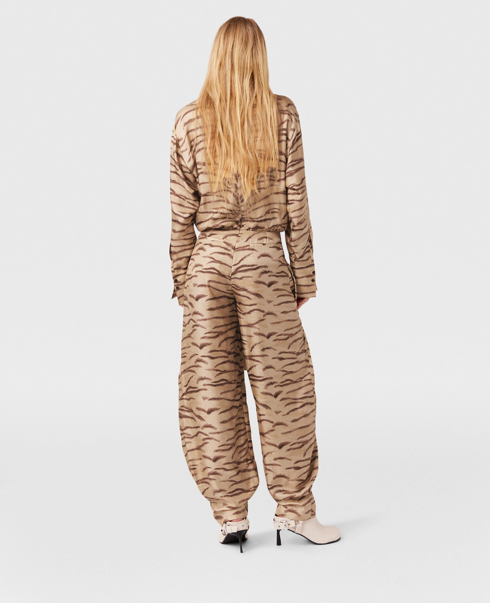 Tiger Print Tie-Front Jumpsuit - 5