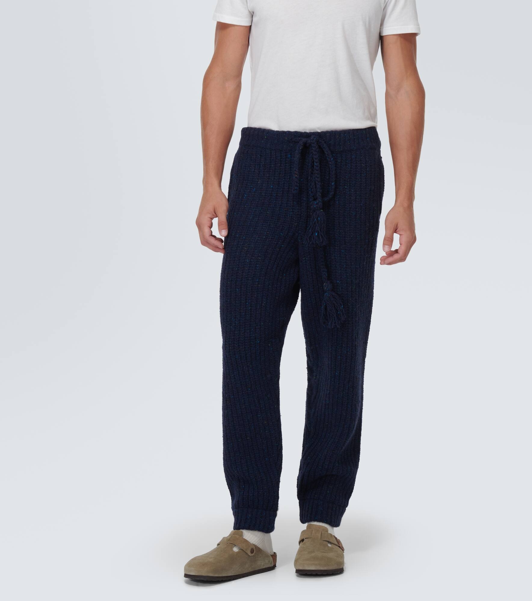Wind Rose ribbed-knit sweatpants - 3