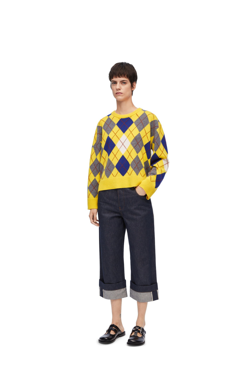 Loewe Fisherman turn-up jeans in denim outlook