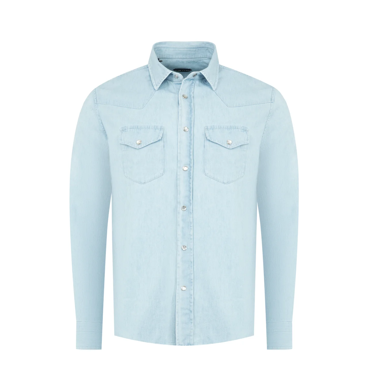 CHAMBRAY SLIM FIT WESTERN SHIRT - 1